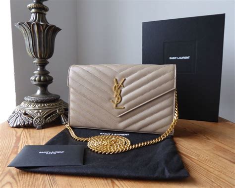 ysl small monogram matelassé leather wallet-on-chain|YSL cassandra chain wallet.